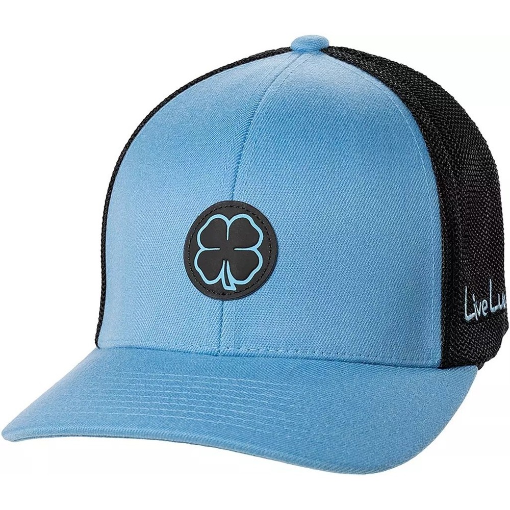 Black‎ Clover Sharp Luck 11 Golf Hat Men's S/M Blue Black Fitted Mesh Cap Casual